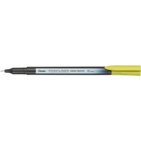 PENTEL Tűfilc, 0,4 mm, PENTEL "Pointliner", limezöld
