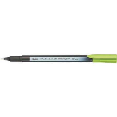 PENTEL Tűfilc, 0,4 mm, PENTEL "Pointliner", almazöld