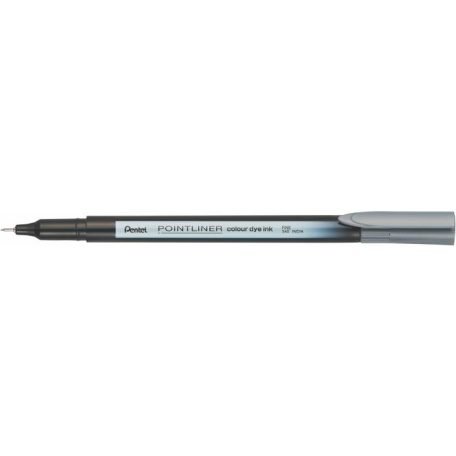 PENTEL Tűfilc, 0,4 mm, PENTEL "Pointliner", szürke