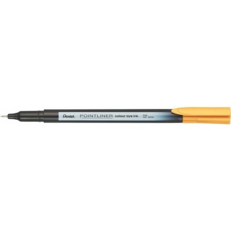 PENTEL Tűfilc, 0,4 mm, PENTEL "Pointliner", okkersárga
