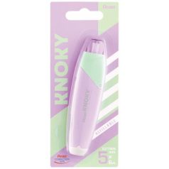   PENTEL Hibajavító roller, 5 mm x 6 m, utántölthető, PENTEL "Knoky", világoszöld-lila