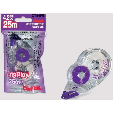 PENTEL Hibajavító roller, 4,2 mm x 25 m, PENTEL, "ZT54"