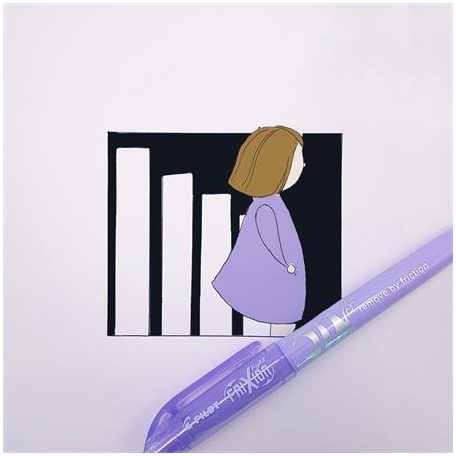 PILOT Szövegkiemelő, 1-3,3 mm, törölhető, PILOT "Frixion Light Soft", pasztell-lila