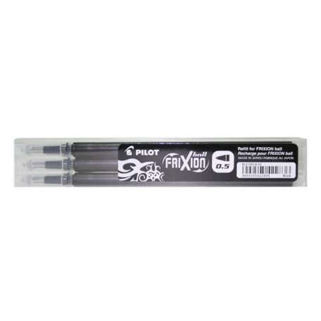 PILOT Rollertoll betét, 0,25 mm, törölhető, PILOT "Frixion Ball/Clicker", fekete