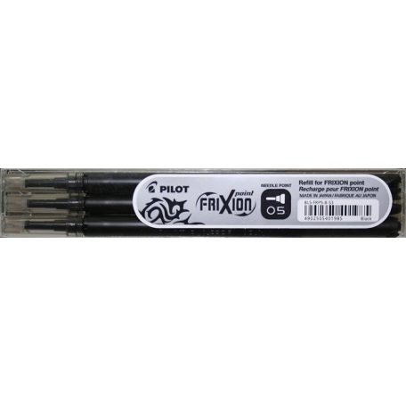 PILOT Rollertoll betét, 0,25 mm, tűhegyű, törölhető, PILOT "Frixion Point", fekete