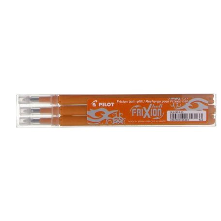 PILOT Rollertoll betét, 0,35 mm, törölhető, PILOT "Frixion Ball/Clicker", narancssárga