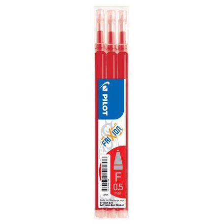 PILOT Rollertoll betét, 0,25 mm, törölhető, PILOT "Frixion Ball/Clicker", piros