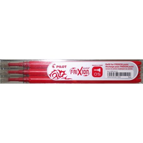 PILOT Rollertoll betét, 0,25 mm, tűhegyű, törölhető, PILOT "Frixion Point", piros