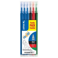   PILOT Rollertoll betét, 0,35 mm, törölhető, PILOT "Frixion Ball/Clicker", 4 vegyes szín