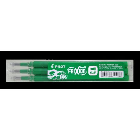 PILOT Rollertoll betét, 0,25 mm, törölhető, PILOT "Frixion Ball/Clicker", zöld