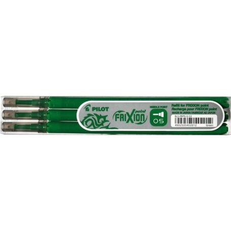 PILOT Rollertoll betét, 0,25 mm, tűhegyű, törölhető, PILOT "Frixion Point", zöld