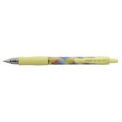   PILOT Zseléstoll, 0,32 mm, nyomógombos, sárga tolltest, PILOT "G-2 Flow", kék