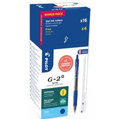   PILOT Zseléstoll, 0,32 mm, nyomógombos, PILOT "G-2", 20 db, kék