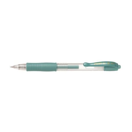 PILOT Zseléstoll, 0,32 mm, nyomógombos, PILOT "G-2 Metallic", zöld
