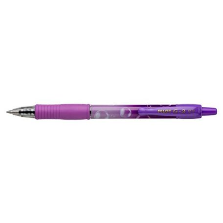PILOT Zseléstoll, 0,32 mm, nyomógombos, PILOT "G-2 Purple Bubble", kék