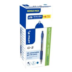   PILOT Zseléstoll, 0,25 mm, nyomógombos, PILOT "G-2, Bonus Pack", kék