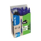PILOT Zseléstoll, 0,32 mm, nyomógombos, PILOT "G-2, Bonus Pack", kék + betét