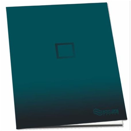 PULSE Füzet, tűzött, A5, kockás, 52 lap, PULSE "Dark Colours"