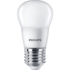   PHILIPS LED izzó, E27, kisgömb, P45, 5W, 470lm, 2700K, PHILIPS "CorePro"