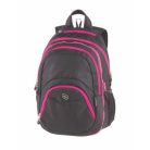 PULSE Hátizsák, 2in1, notebook tartóval és audió csatlakozóval, PULSE "Teens", pink-fekete