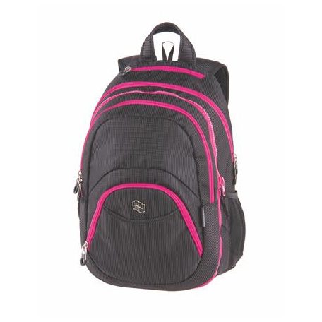 PULSE Hátizsák, 2in1, notebook tartóval és audió csatlakozóval, PULSE "Teens", pink-fekete