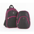 PULSE Hátizsák, 2in1, notebook tartóval és audió csatlakozóval, PULSE "Teens", pink-fekete
