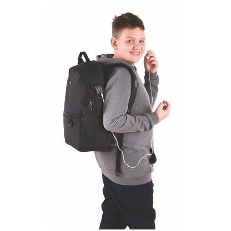 PULSE Hátizsák, notebook tartóval, PULSE "Cloud", fekete