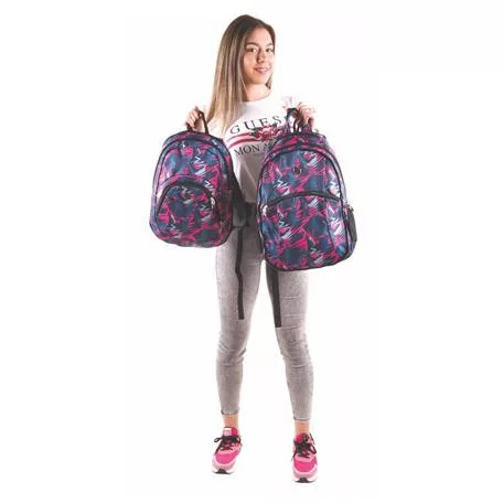 PULSE Hátizsák, 2in1, notebook tartóval és audió csatlakozóval, PULSE "Teens Pink Ice"