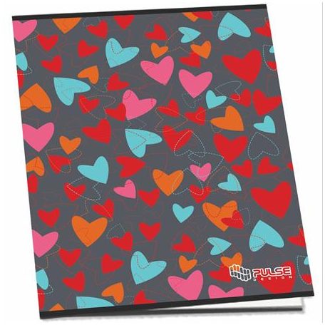 PULSE Füzet, tűzött, A5, kockás, 52 lap, PULSE "Girls"