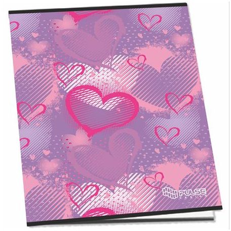 PULSE Füzet, tűzött, A4, kockás, 52 lap, PULSE "Girls"