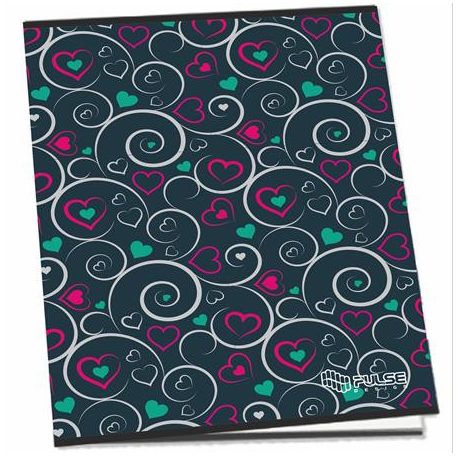 PULSE Füzet, tűzött, A4, kockás, 52 lap, PULSE "Girls"