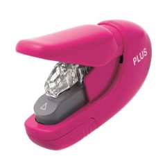   PLUS Kapocs nélküli tűzőgép, kézi, 5 lap, PLUS, rózsaszín
