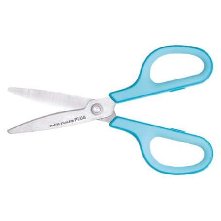 PLUS Olló, általános, 17,5 cm, PLUS "Fitcut Curve", világoskék