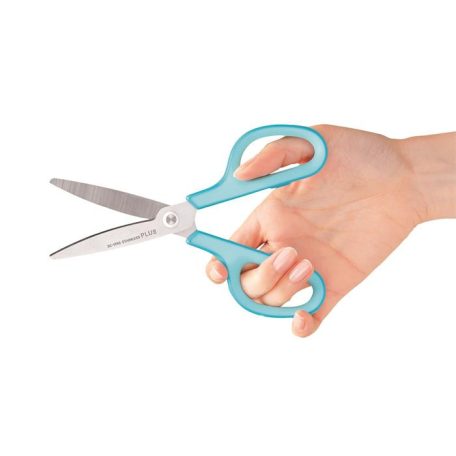 PLUS Olló, általános, 17,5 cm, PLUS "Fitcut Curve", világoskék