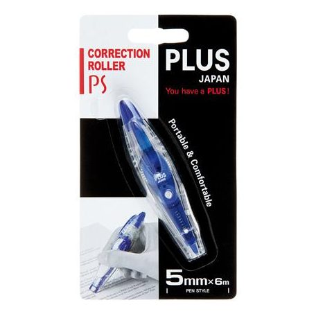 PLUS Hibajavító roller, 5mm x 6m, PLUS "PS", kék