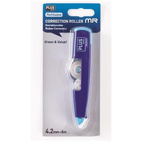 PLUS Hibajavító roller, 4,2mm x 6m, PLUS "MR", kék