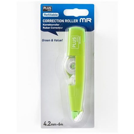 PLUS Hibajavító roller, 4,2mm x 6m, PLUS "MR", zöld