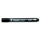 PILOT Alkoholos marker, 1 mm, kúpos, PILOT "Permanent Marker 100", fekete