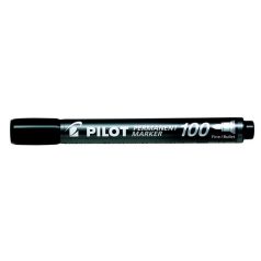   PILOT Alkoholos marker, 1 mm, kúpos, PILOT "Permanent Marker 100", fekete