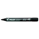PILOT Alkoholos marker, 1 mm, kúpos, PILOT "Permanent Marker 100", fekete