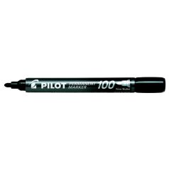  PILOT Alkoholos marker, 1 mm, kúpos, PILOT "Permanent Marker 100", fekete