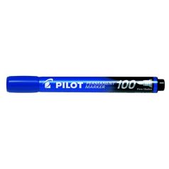   PILOT Alkoholos marker, 1 mm, kúpos, PILOT "Permanent Marker 100", kék