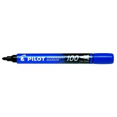   PILOT Alkoholos marker, 1 mm, kúpos, PILOT "Permanent Marker 100", kék