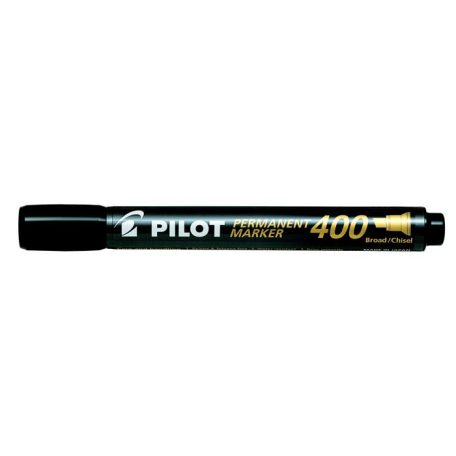 PILOT Alkoholos marker, 1,5-4 mm, vágott, PILOT "Permanent Marker 400", fekete