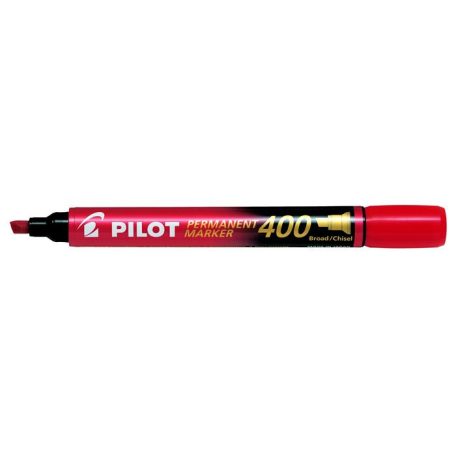 PILOT Alkoholos marker, 1,5-4 mm, vágott, PILOT "Permanent Marker 400", piros