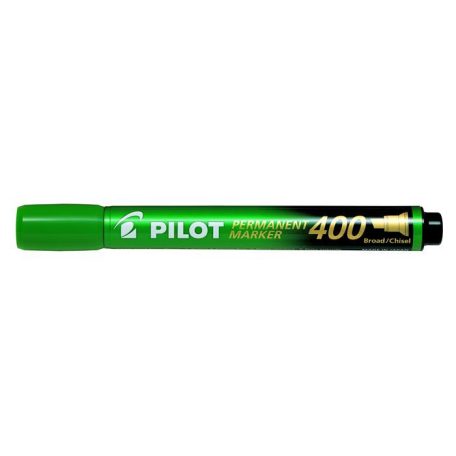 PILOT Alkoholos marker, 1,5-4 mm, vágott, PILOT "Permanent Marker 400", zöld