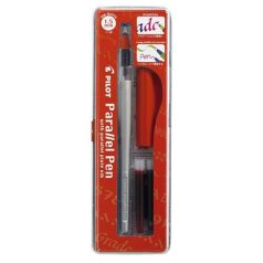   PILOT Töltőtoll, 0,1-1,5 mm, piros kupak, PILOT "Parallel Pen"