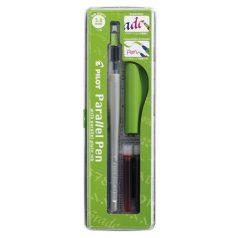   PILOT Töltőtoll, 0,5-3,8 mm, zöld kupak, PILOT "Parallel Pen"