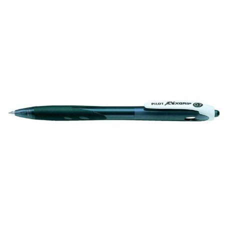 PILOT Golyóstoll, 0,22 mm, nyomógombos, PILOT "Rexgrip", fekete