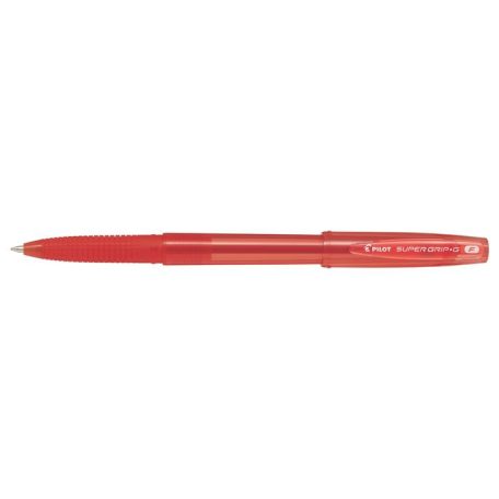 PILOT Golyóstoll, 0,22 mm, kupakos, PILOT "Super Grip G", piros